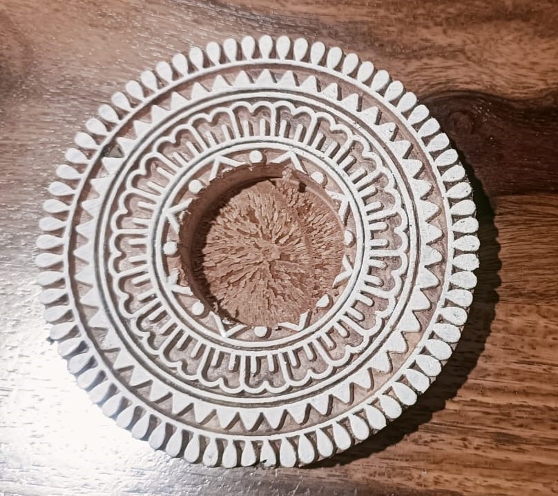 Round #4 - Wooden Block T-Light Candle Holders - Set of 2 - Image 2