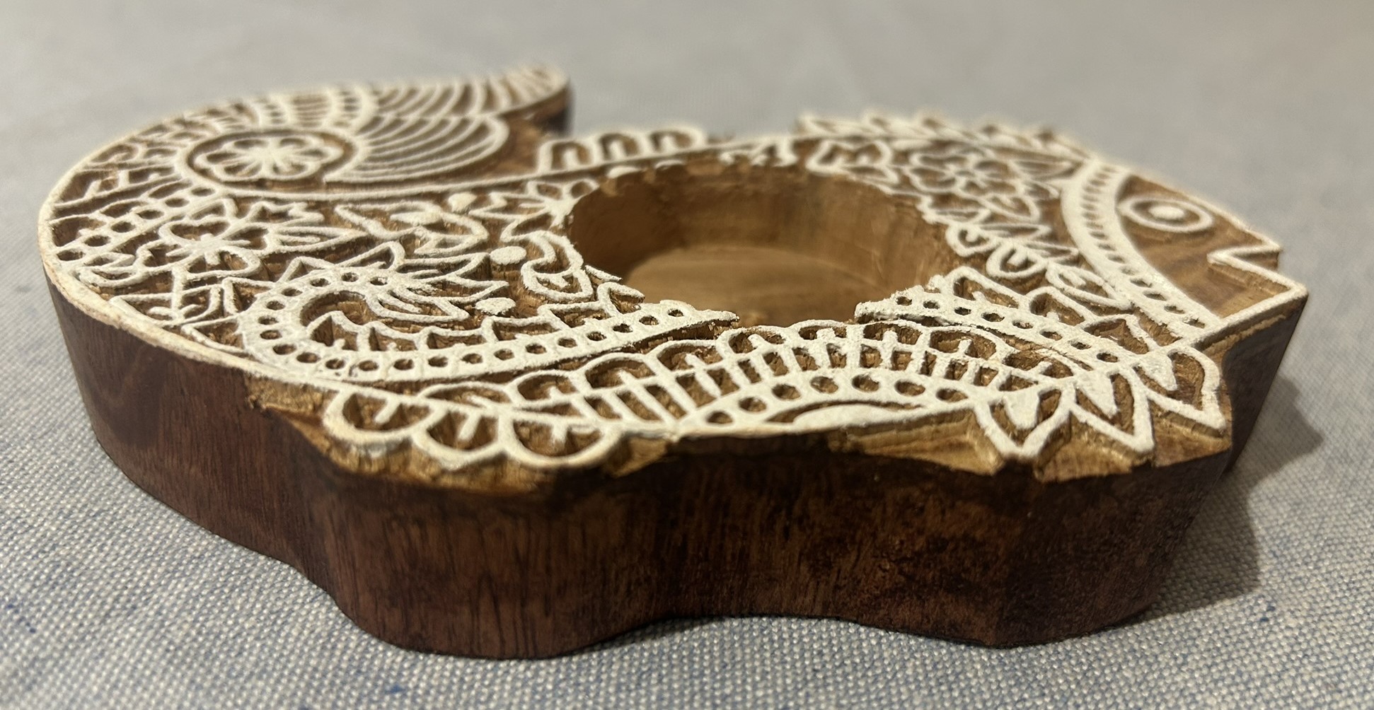 Fish - Wooden Block T-Light Candle Holders - Set of 2 - Image 3