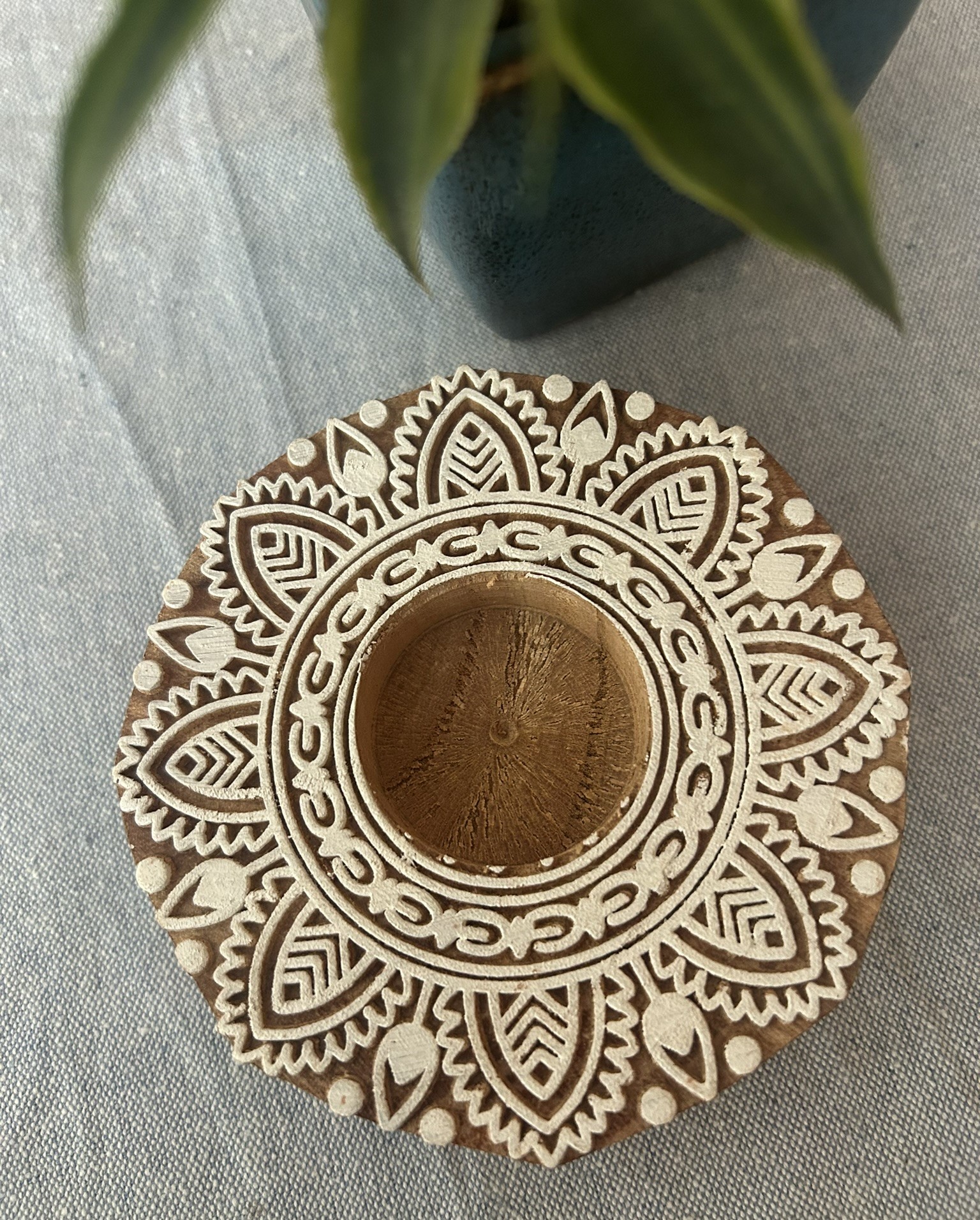 Round #1 - Wooden Block T-Light Candle Holders - Set of 2 - Image 7