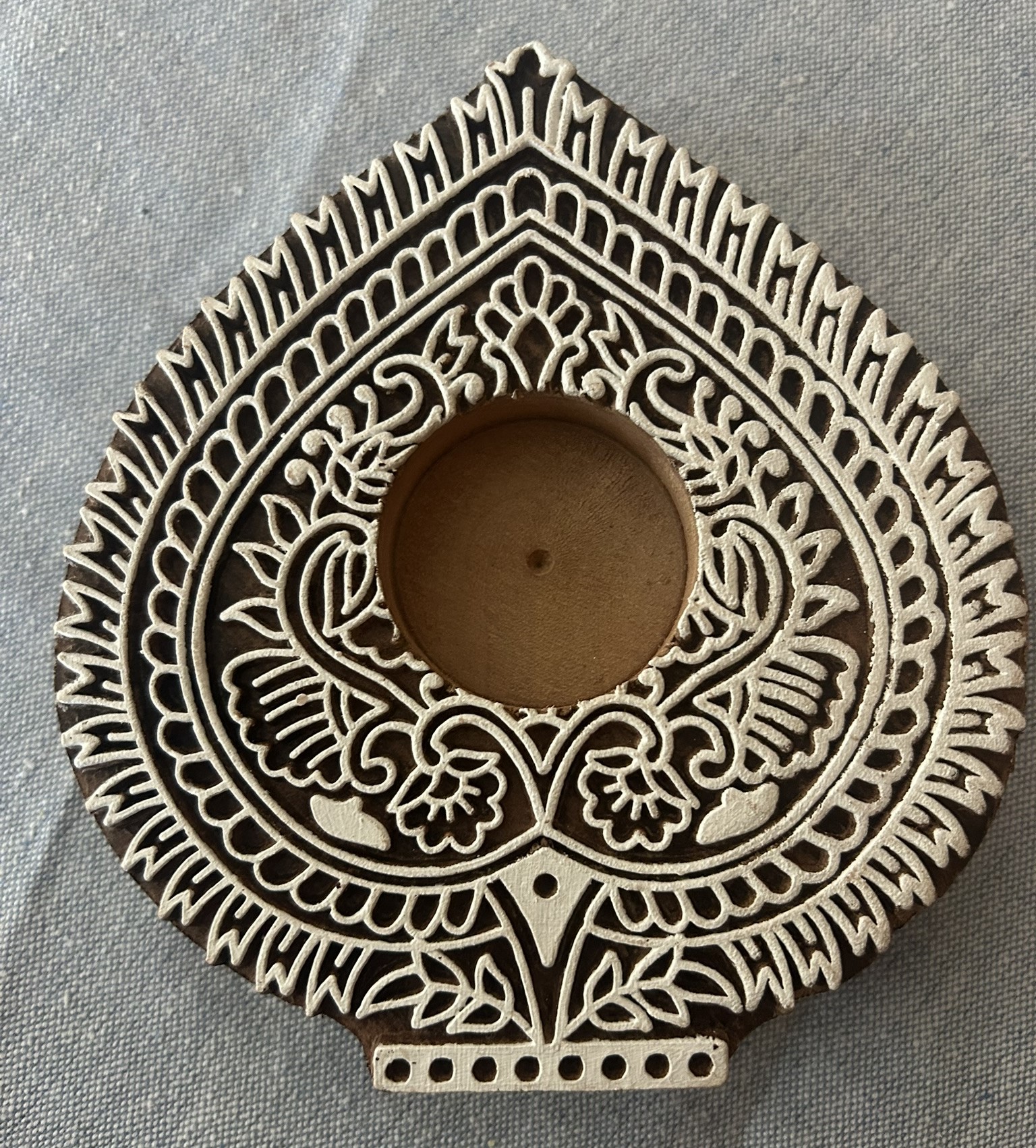 Paan - Wooden Block T-Light Candle Holders - Set of 2 - Image 6