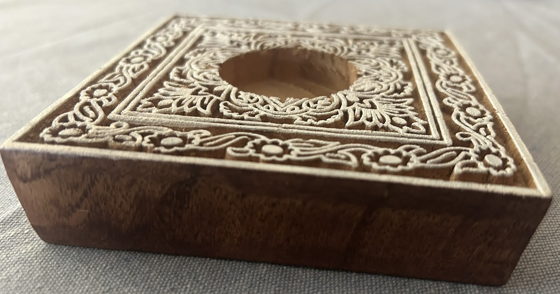 Square #1 - Wooden Block T-Light Candle Holders - Set of 2 - Image 6