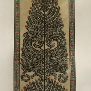 Tree of Life #16 - Pattachitra Art - Tussore Silk Painting - 6*16 inch - In Silk Cloth - Unframed