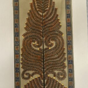 Tree of Life #15 - Pattachitra Art - Tussore Silk Painting - 6*16 inch - In Silk Cloth - Unframed