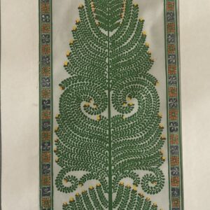 Tree of Life #14 - Pattachitra Art - Tussore Silk Painting - 6*16 inch - In Silk Cloth - Unframed