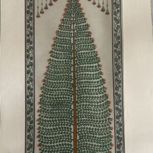 Tree of Life #11 - Pattachitra Art - Tussore Silk Painting - 6*16 inch - In Silk Cloth - Unframed