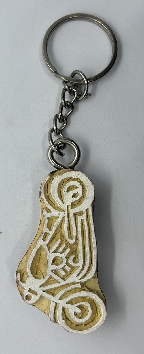 Motor Bike - Wooden Block Key Chain - Image 2