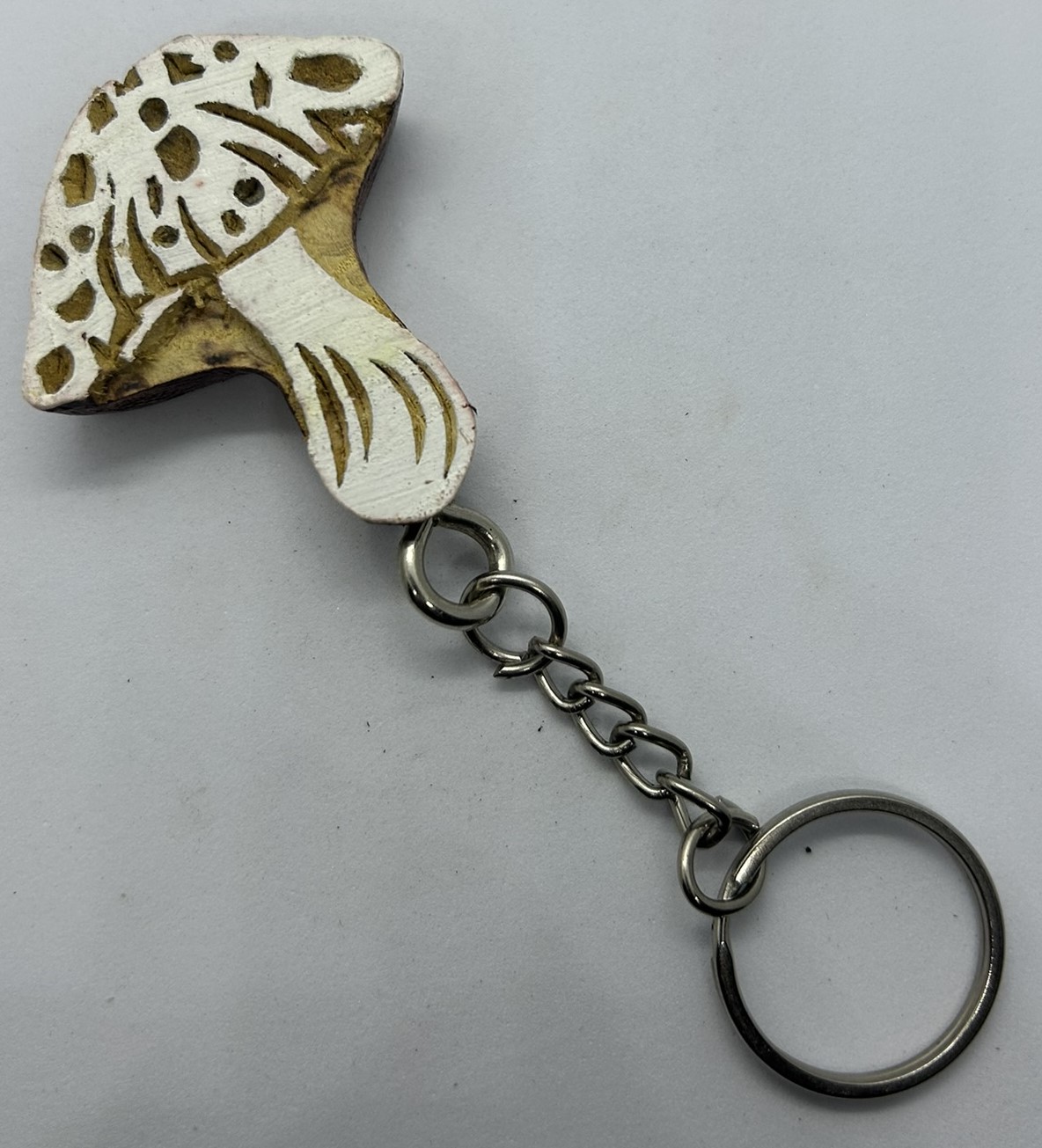 Mushroom - Wooden Block Key Chain - Image 3