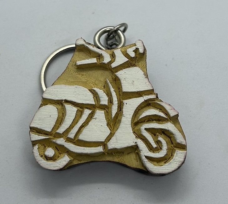 Scooter - Wooden Block Key Chain - Image 3