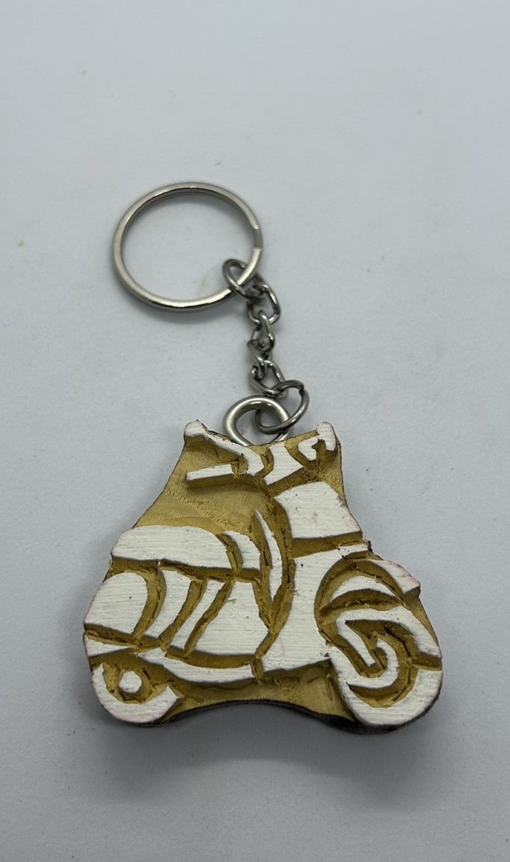 Scooter - Wooden Block Key Chain - Image 2