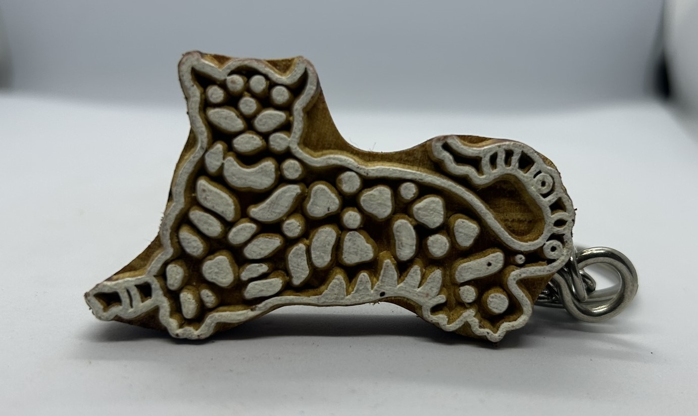 Leapord - Wooden Block Key Chain - Image 3