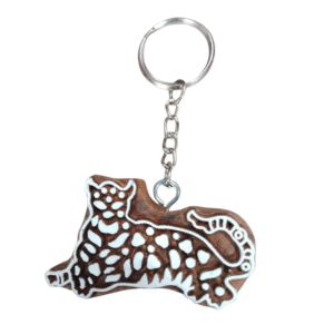 Leapord - Wooden Block Key Chain