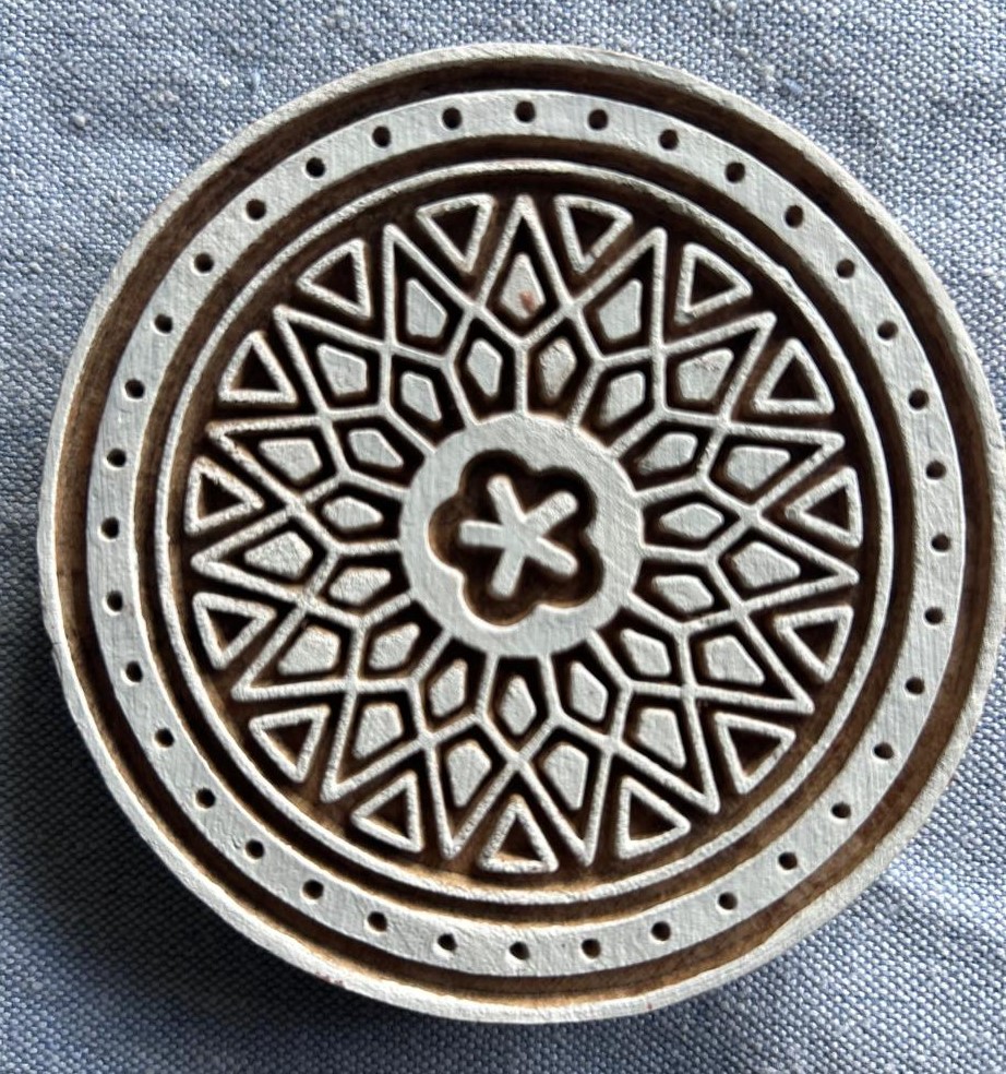 Round Mandala Wooden Block Coasters – Set of 4 - Image 2