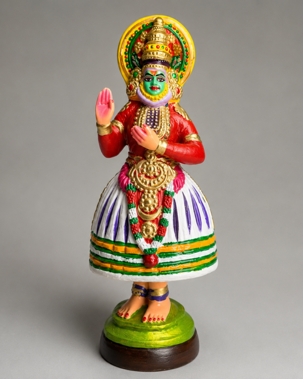 Kuchhipudi Tanjore Dancing Doll (Paper Mache) - 12 Inch Height