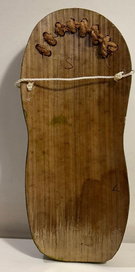 Bamboo Mask Painting #8 Hand-Painted on Bamboo (approx 7 Inches Height) - Image 5