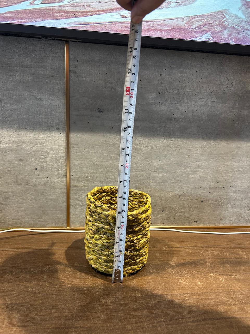 Handmade Sabai Round Planter - 5" height 4" diameter - Image 2