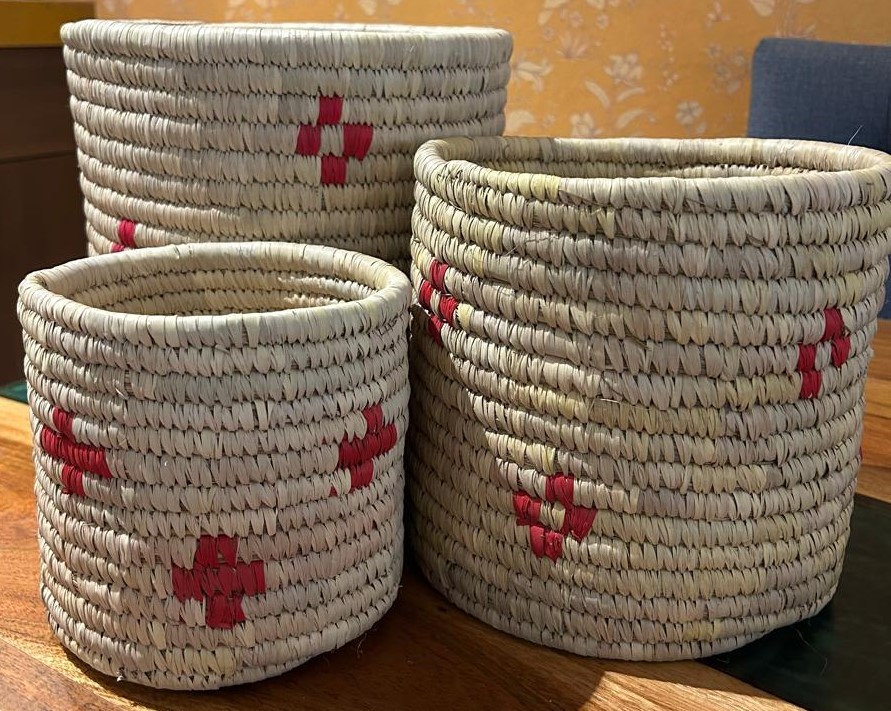Handmade Sabai Round Planter - Set of 3 (10", 8" and 6") - Image 2