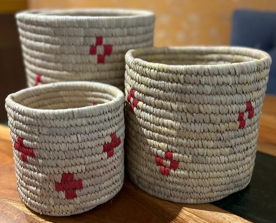 Handmade Sabai Round Planter - Set of 3 (10", 8" and 6") - Image 3