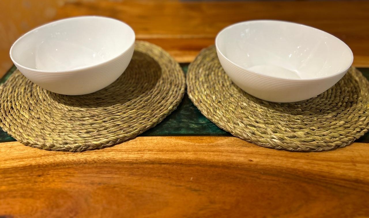 Natural - Sabai Art Handwoven Dining Mats - 2 Table Mats (12") - Image 2