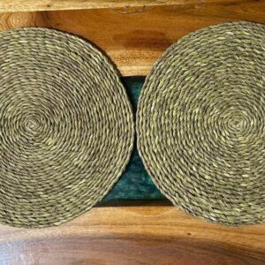 Natural - Sabai Art Handwoven Dining Mats - 2 Table Mats (12")