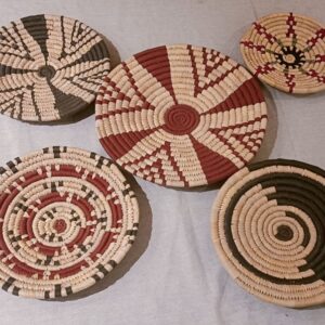 Multi Sabai Art Handwoven Wall Decor - Set of Five (12"*1, 10"*4)