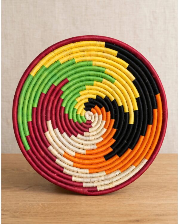Multi- Sabai Art Handwoven Wall Decor - Set of three (12", 10", 8")