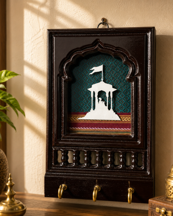 Devalee - Shivaji Maharaj - Small Key Holder - 3 pins