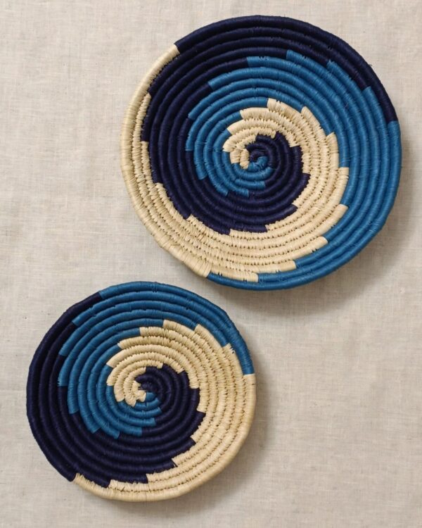 Blue - Sabai Art Handwoven Wall Decor - Set of two (10", 8")