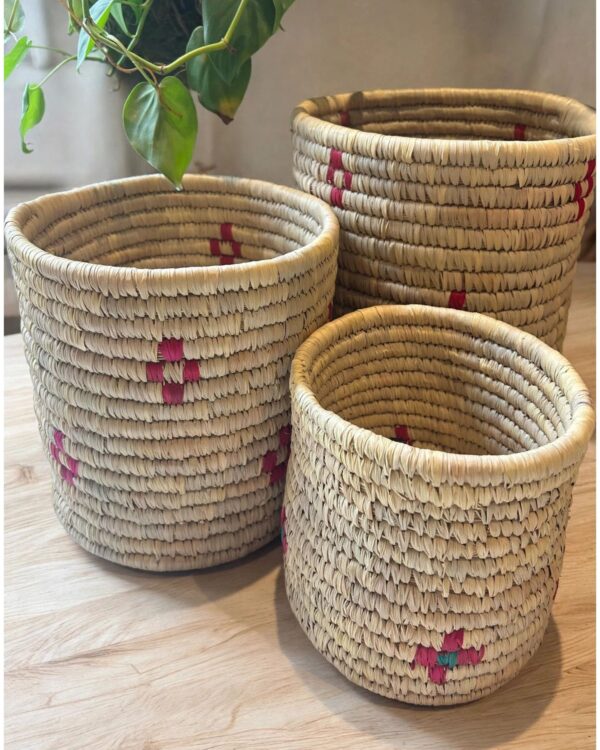 Handmade Sabai Round Planter - Set of 3 (10", 8" and 6")