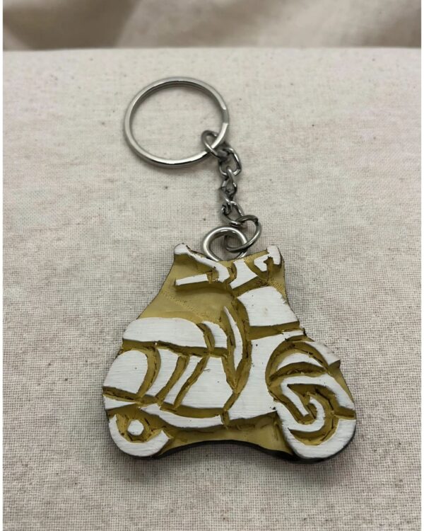 Scooter - Wooden Block Key Chain