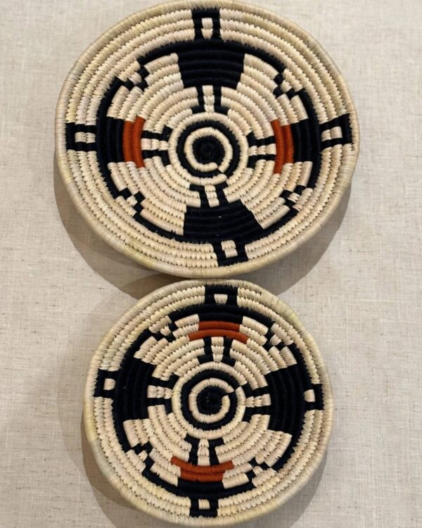 Brown Black - Sabai Art Handwoven Wall Decor - Set of two(10", 8")