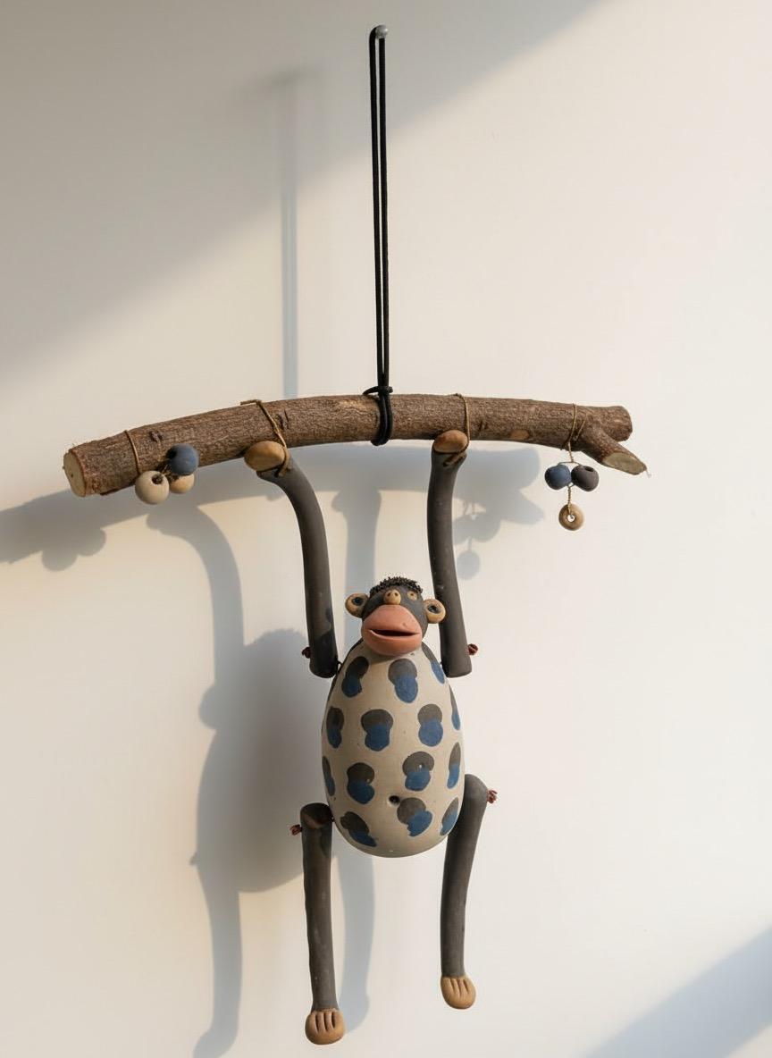 Among the Branches - Nerikomi Hanging Monkey