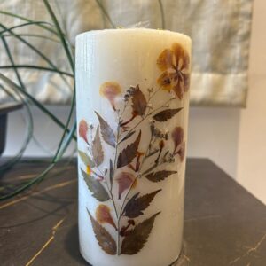 Round candle white- Large -  7 cm diameter, 15 cm height - 1 piece