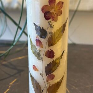 Round candle white- Large -  4 cm diameter, 15 cm height - 1 piece