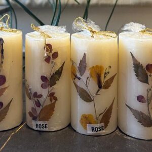 Round candle white- small - 3.5 cm diameter, 7 cm height - 1 piece