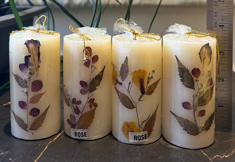 Round candle white- small - 3.5 cm diameter, 7 cm height - 1 piece