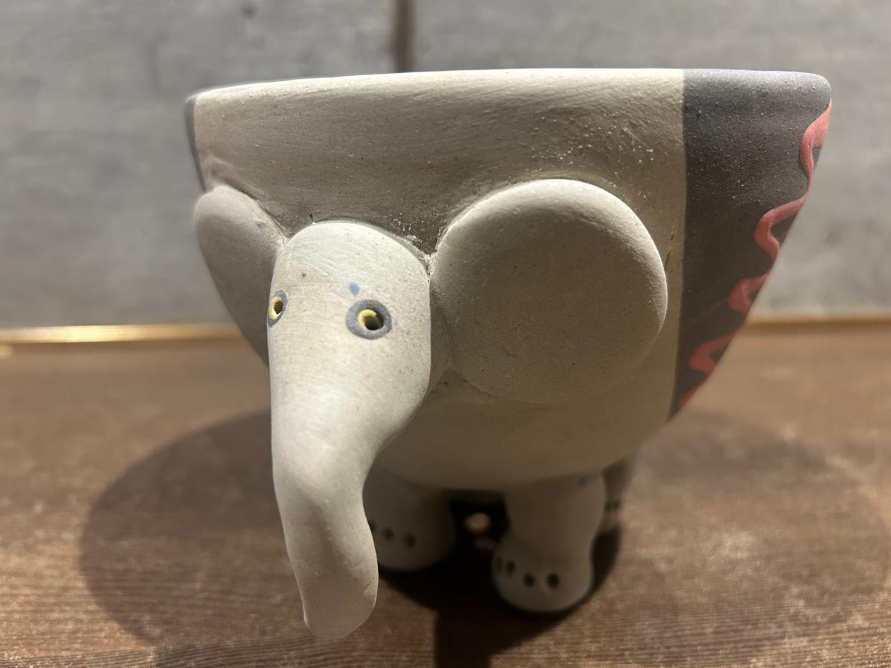 Tranquil Majesty - Nerikomi Elephant Planter