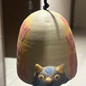 Whispering Cat - Nerikomi Hanging Bell