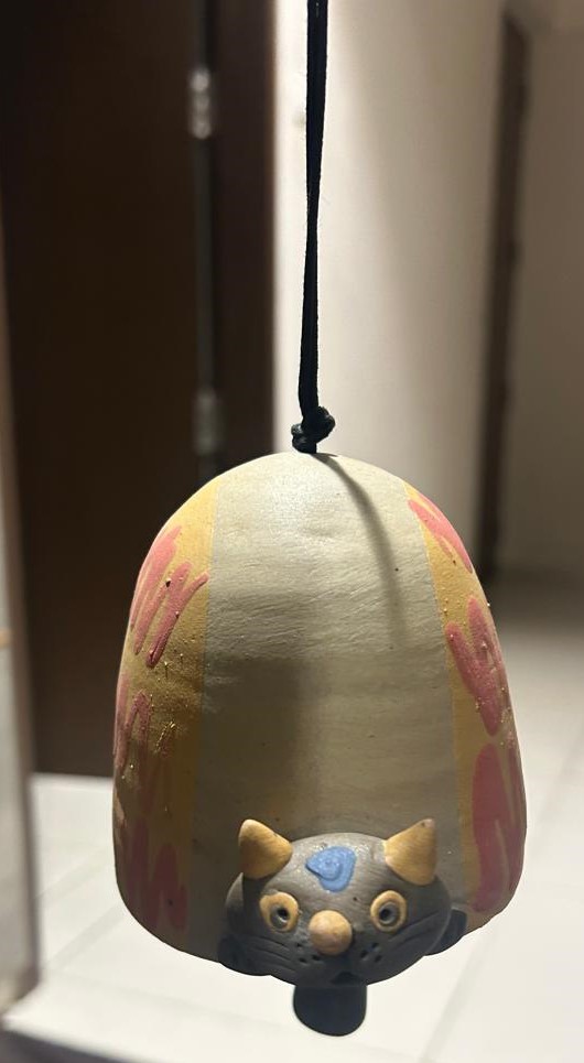 Whispering Cat - Nerikomi Hanging Bell - Image 3