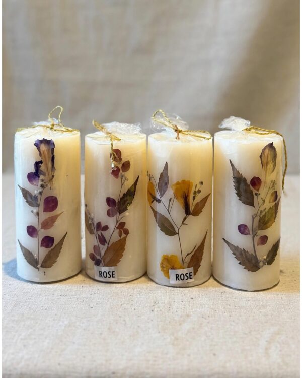 Round candle white- small - 3.5 cm diameter, 7 cm height - 1 piece