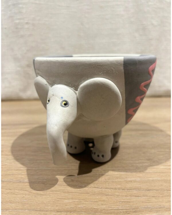 Tranquil Majesty - Nerikomi Elephant Planter