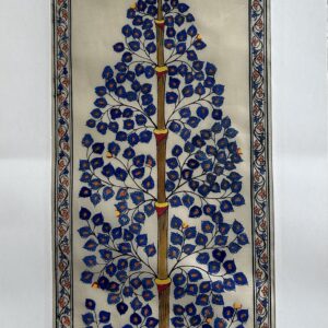 Tree of Life #32 - Pattachitra Art - Tussore Silk Painting - 6*16 inch - In Silk Cloth - Unframed