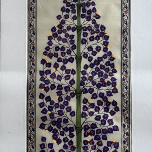 Tree of Life #31 - Pattachitra Art - Tussore Silk Painting - 6*16 inch - In Silk Cloth - Unframed