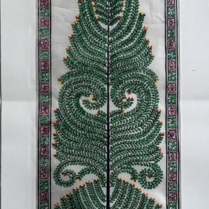Tree of Life #37 - Pattachitra Art - Tussore Silk Painting - 6*16 inch - In Silk Cloth - Unframed