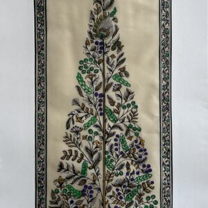 Tree of Life #8 - Pattachitra Art - Tussore Silk Painting - 6*16 inch - In Silk Cloth - Unframed