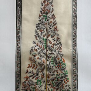 Tree of Life #7 - Pattachitra Art - Tussore Silk Painting - 6*16 inch - In Silk Cloth - Unframed