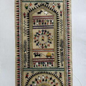 Tree of Life #5 - Pattachitra Art - Tussore Silk Painting - 6*16 inch - In Silk Cloth - Unframed