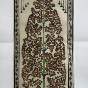 Tree of Life #36 - Pattachitra Art - Tussore Silk Painting - 6*16 inch - In Silk Cloth - Unframed
