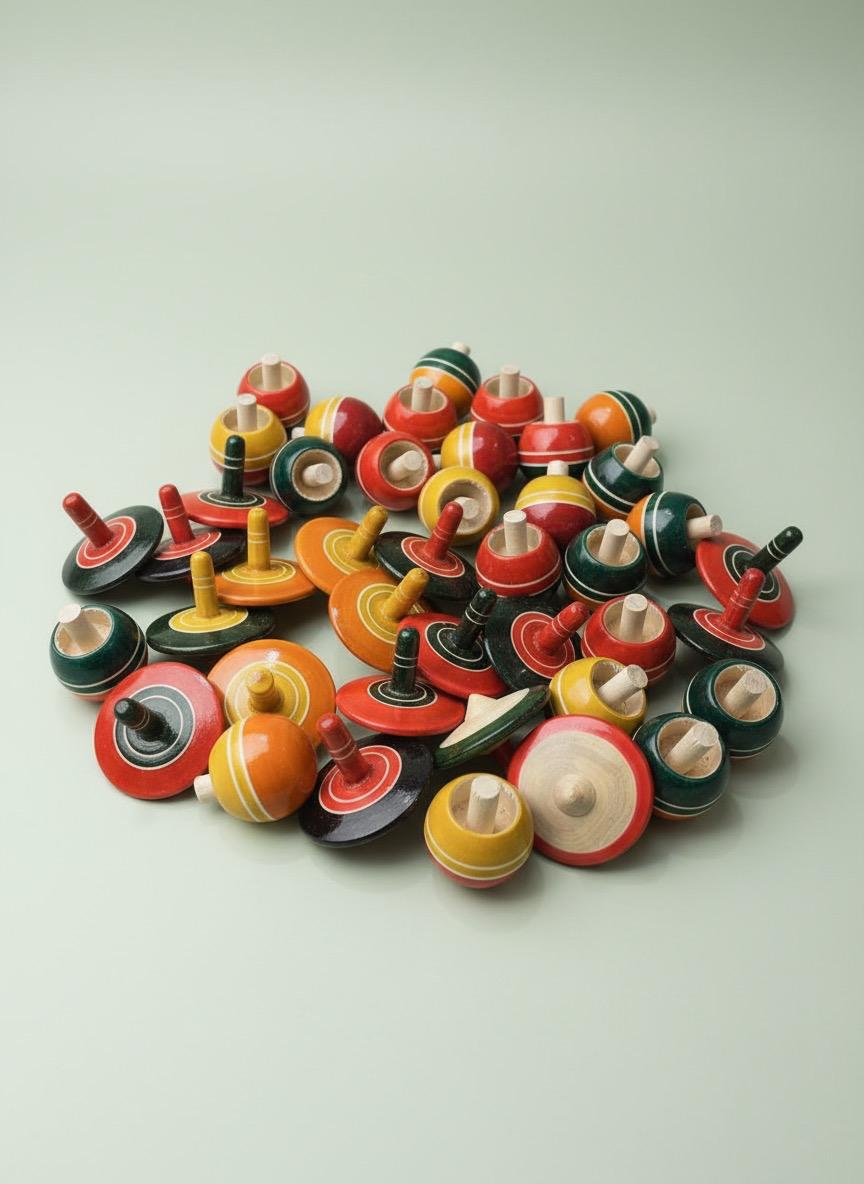 Chinnapatna Toys Top1 - wooden - Image 2