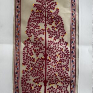 Tree of Life #33 - Pattachitra Art - Tussore Silk Painting - 6*16 inch - In Silk Cloth - Unframed