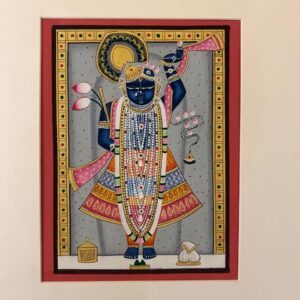 Shrinath Ji Pachwai Art - Traditional Cloth Hand Painting -12*10 inch - Unframed - 03